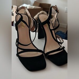 Elegant Black Strappy Heels